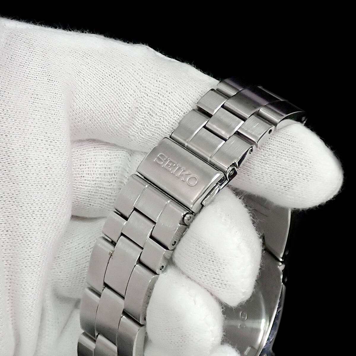 セイコー パーペチュアルカレンダー デイト 8F32-0010 ブルー文字盤 点検動作品 SEIKO Perpetual Calendar_画像10