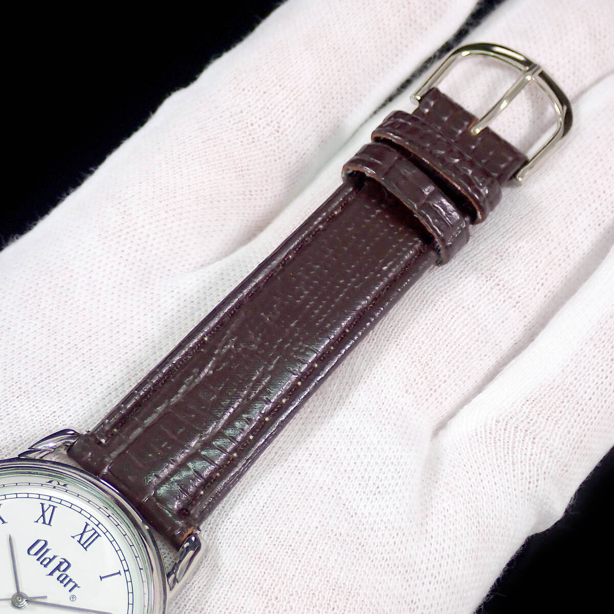 未使用 Old Parr シルバー／ホワイト文字盤 点検動作品 スコッチウイスキー オールドパー _画像5