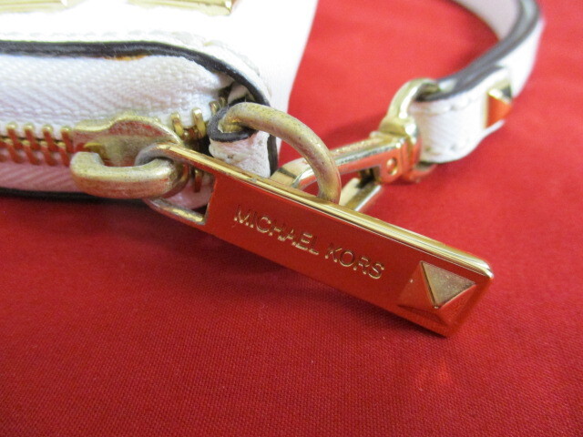 【11895】★マイケルコース MICHAEL KORS★スタッズ コンパクトウォレット / ラウンドファスナー 財布_画像3