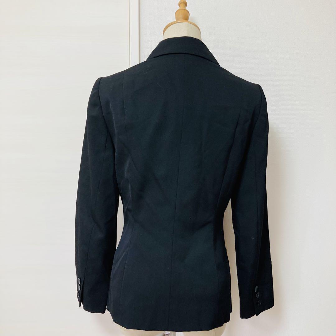 T　美品　ソワールパール　SoirPerle 東京　ソワールテーラードジャケット　ウール100 フォーマル　黒　7 S_画像5