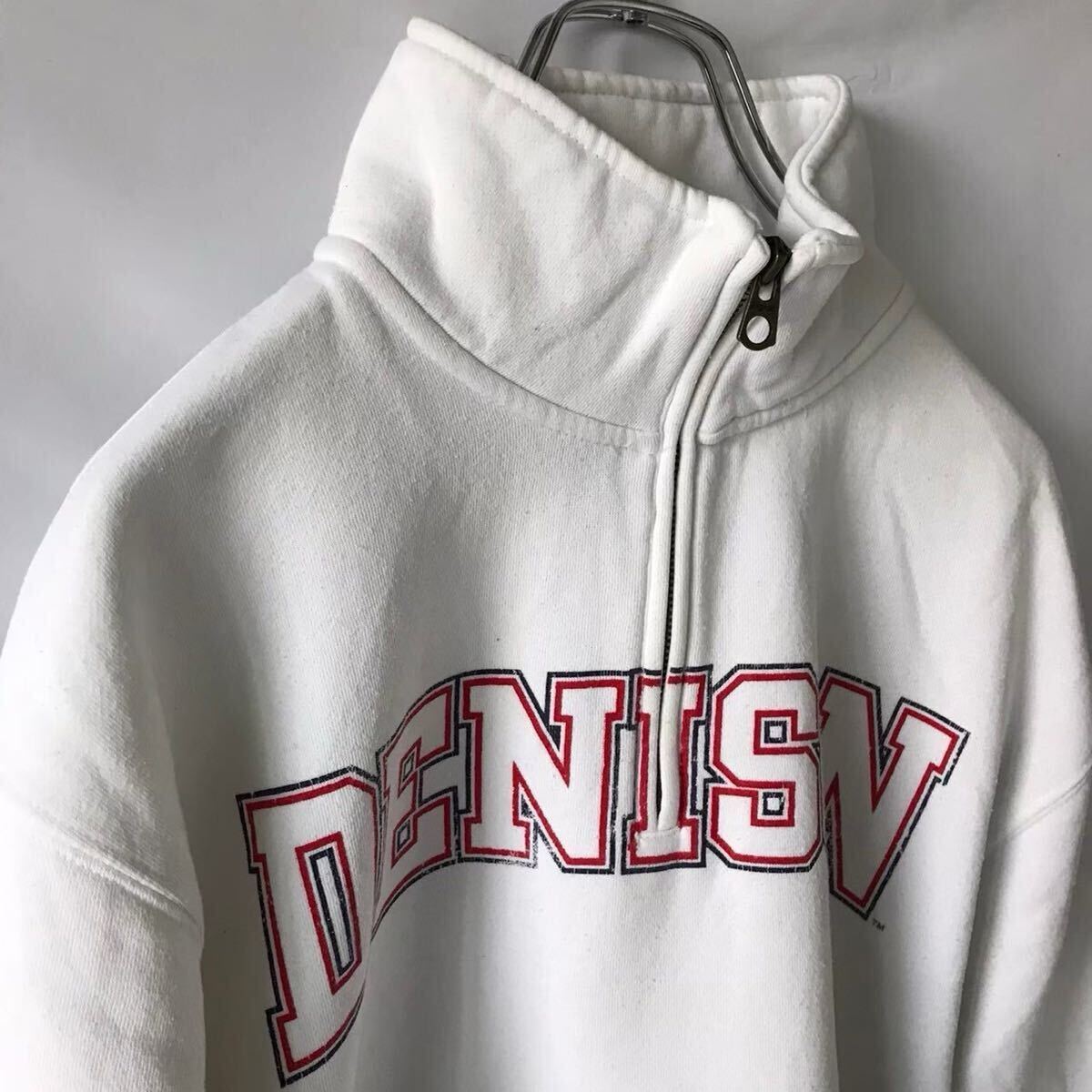 JANSPORT ハーフジップスウェット DENISON 白 M_画像3