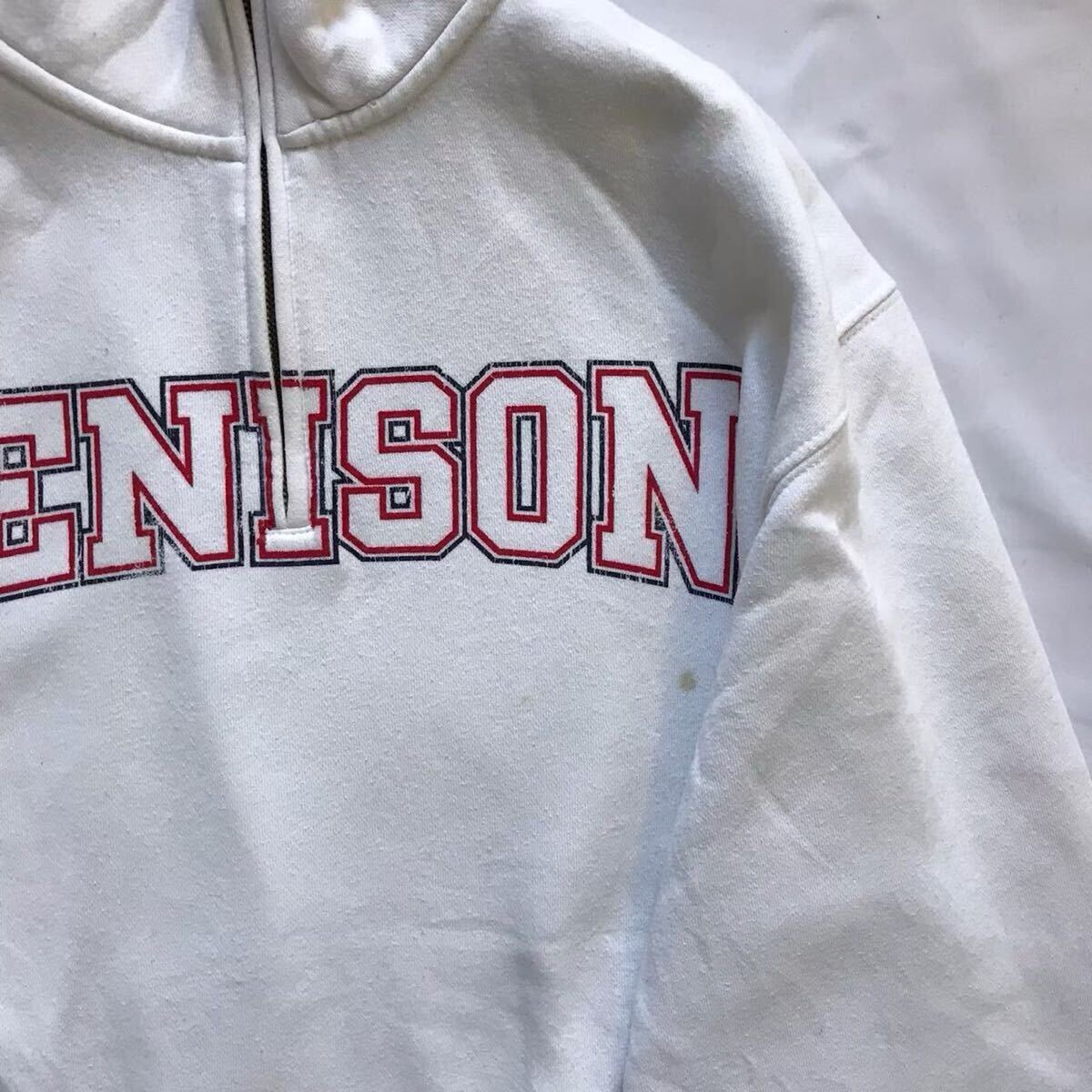 JANSPORT ハーフジップスウェット DENISON 白 M_画像5