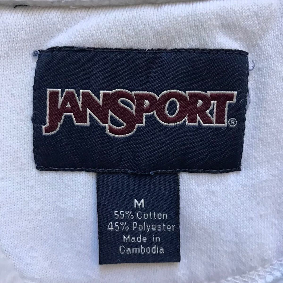 JANSPORT ハーフジップスウェット DENISON 白 M_画像8