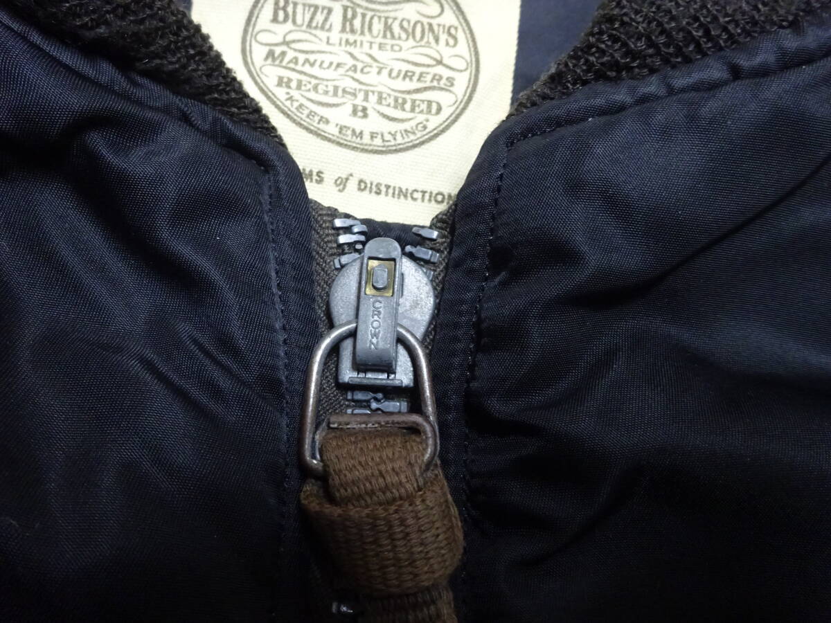 100■み-114■BUZZ RICKSON'S MA-1 フライトジャケット サイズ40LONG_画像6