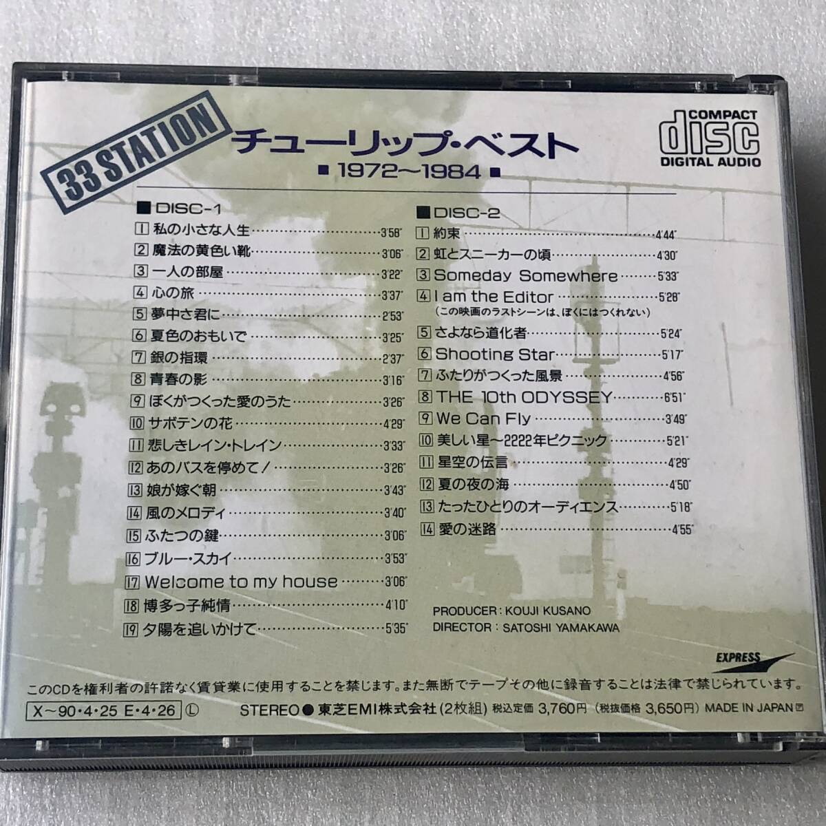 中古CD チューリップ/33 Station ベスト1972-1984(2CD) (1989年)_画像2