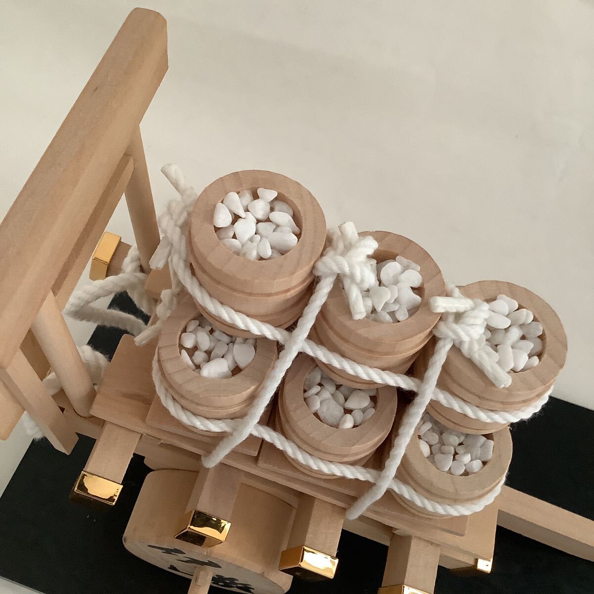 第六十二回神宮式年遷宮 奉献車 伊勢神宮 オルゴール付 伊勢音頭 木製 お木曳き 置物_画像4