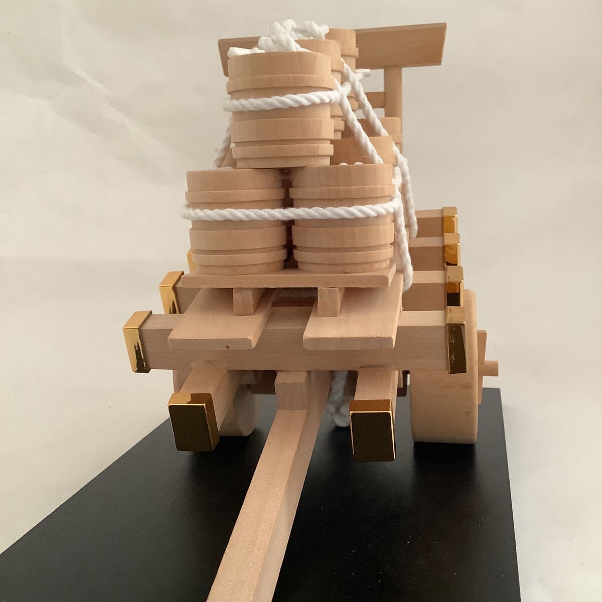 第六十二回神宮式年遷宮 奉献車 伊勢神宮 オルゴール付 伊勢音頭 木製 お木曳き 置物_画像8