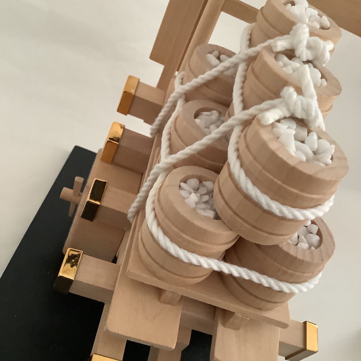 第六十二回神宮式年遷宮 奉献車 伊勢神宮 オルゴール付 伊勢音頭 木製 お木曳き 置物_画像9