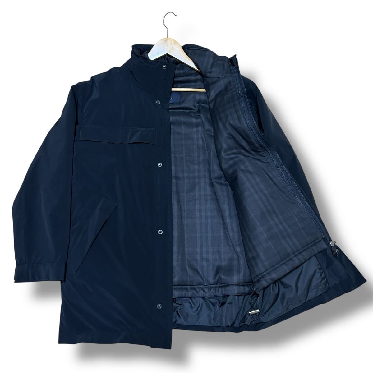 BURBERRY LONDON 2way ライナー付き ナイロンジャケット バーバリーロンドン ブルゾン Mサイズ ブラック 黒 バーバリー メンズ　Mサイズ_画像4