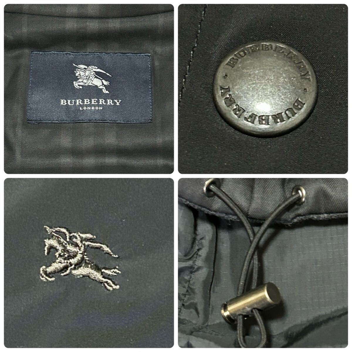 BURBERRY LONDON 2way ライナー付き ナイロンジャケット バーバリーロンドン ブルゾン Mサイズ ブラック 黒 バーバリー メンズ　Mサイズ_画像10
