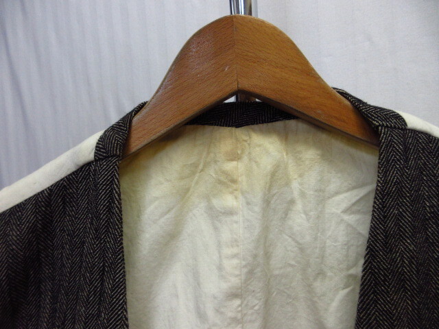 アタッチメント ATTACHMENT ベスト メンズ2 グレー系 しわ加工ベスト リネンベスト 麻ツイード風ベスト メンズベスト スーツ10021_画像6