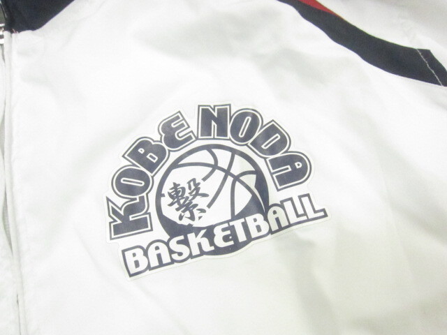 オンザコート製　ウォームアップジャージ上下セットアップ LS 白 神戸野田高校 女子バスケットボール部 ユニフォーム トレーニング　10119_画像2