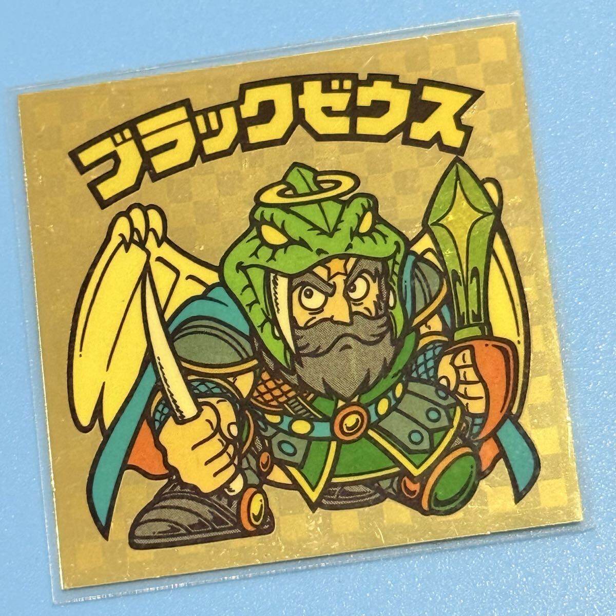 状態良好、ビックリマン６弾アイス版ヘッド【美品】＜ブラックゼウス＞（スリーブ付）_画像2