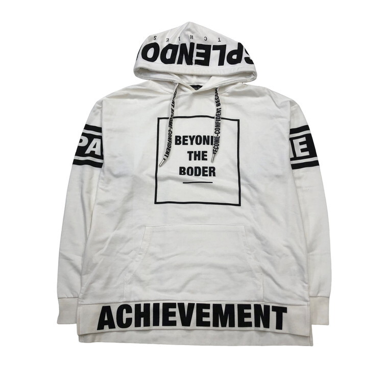 2507F-201 メンズ JUNGLE STORM ジャングルストーム ホワイト パーカー L 【送料一律!800円】_画像1