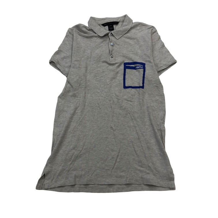 2508F-269 メンズ MARK BY MARC JACOBS マークバイマークジェイコブス グレー ポロシャツ S/P 【送料一律！800円】_画像1