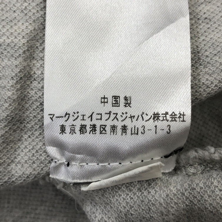 2508F-269 メンズ MARK BY MARC JACOBS マークバイマークジェイコブス グレー ポロシャツ S/P 【送料一律！800円】_画像3