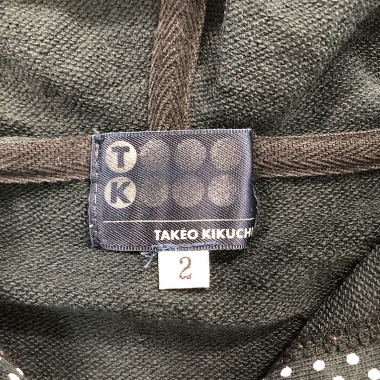 2412F-279 メンズ TK ティーケー ブラック パーカー 2 【送料一律！800円】_画像2