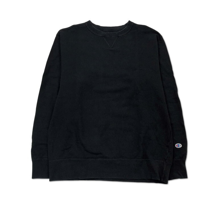 2412F-225 メンズ gap チャンピオン ブラック スウェットトレーナー XL 【送料一律！800円】_画像1