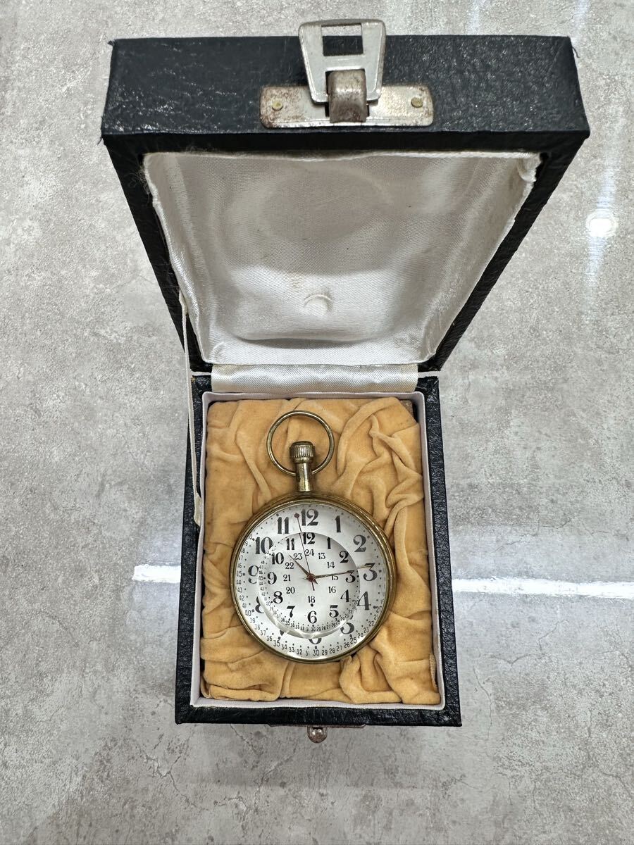 懐中時計 手巻き 船舶時計 球体 直径6cm ビンテージ アンティーク レトロ ZLNムーブメント 動作不良_画像1