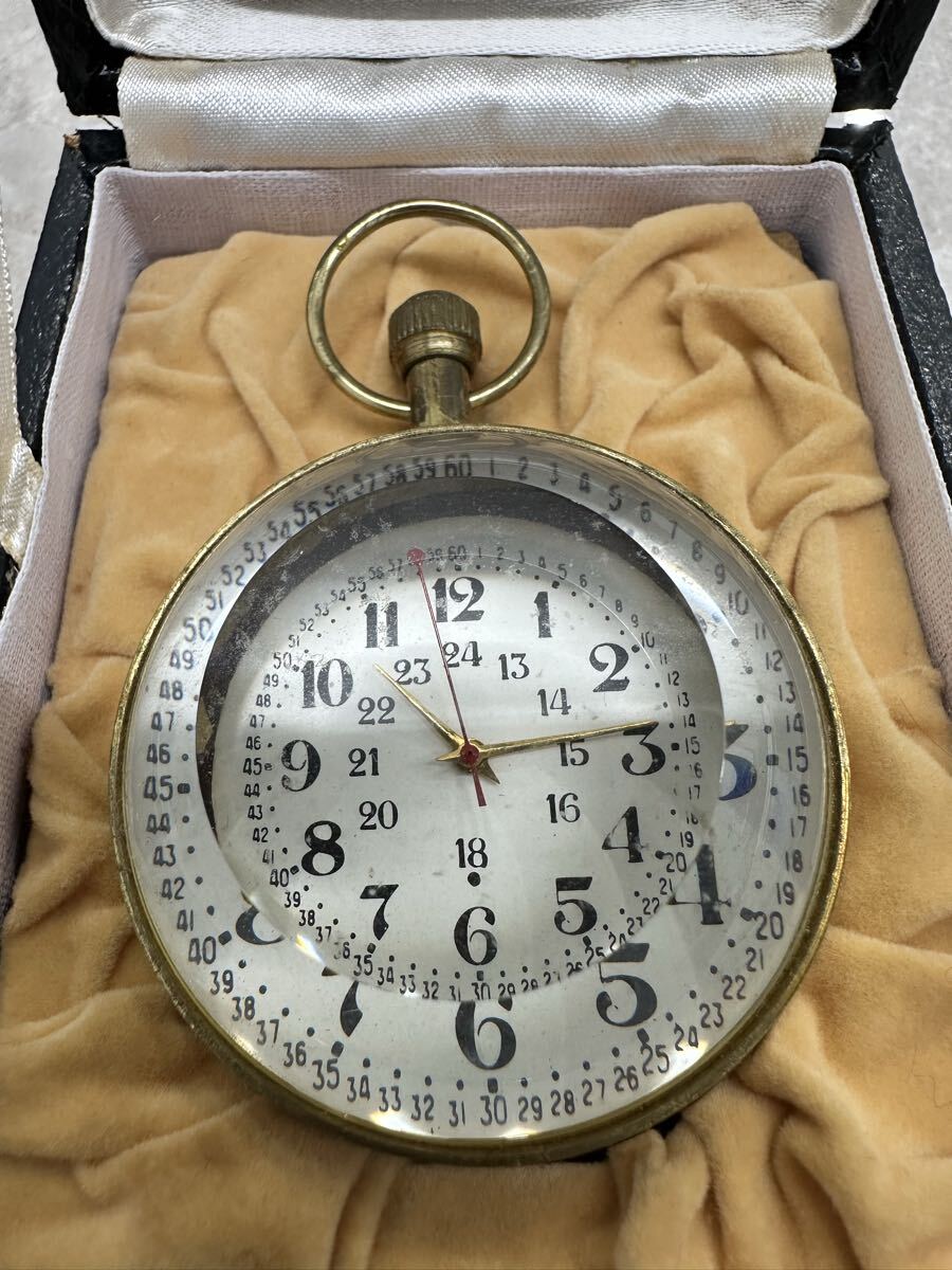 懐中時計 手巻き 船舶時計 球体 直径6cm ビンテージ アンティーク レトロ ZLNムーブメント 動作不良_画像2