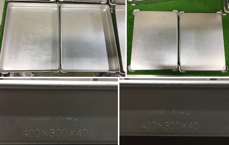 ⑤ 調理器具 EBM AKAO システムバット バット トレー 約40cm×約30cm×約4cmから約5cm 12枚 調理 食品保存 厨房用品 29-5の画像2