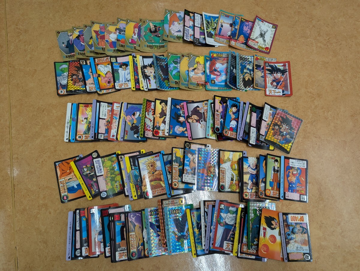ドラゴンボールカードダスなど大量まとめセット　當(dāng)時品保存そのまま現(xiàn)狀品出品　悟空ベジータブルマ18號映畫キラレア表紙