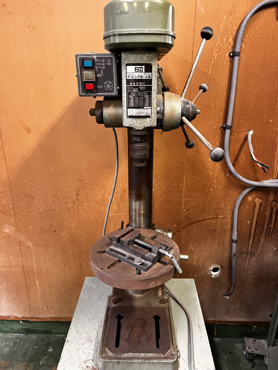 日立 タッピングボール盤 B13YA 13mm 通電確認済み 木工 鉄工 100V 引取限定 中古 現状品 HITACHI 岐阜県_画像2