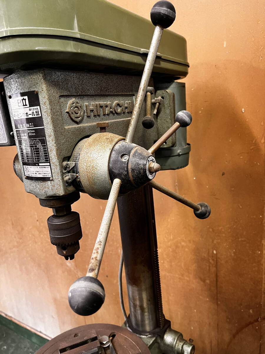 日立 タッピングボール盤 B13YA 13mm 通電確認済み 木工 鉄工 100V 引取限定 中古 現状品 HITACHI 岐阜県_画像5