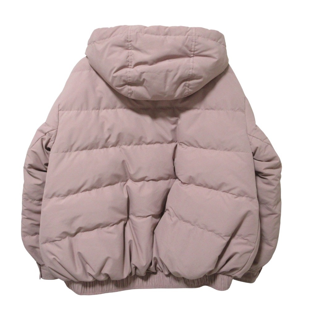 良品 21AW JILL STUART ジルスチュアート フーデッド ダウンジャケット ブルゾン M くすみピンク_画像2