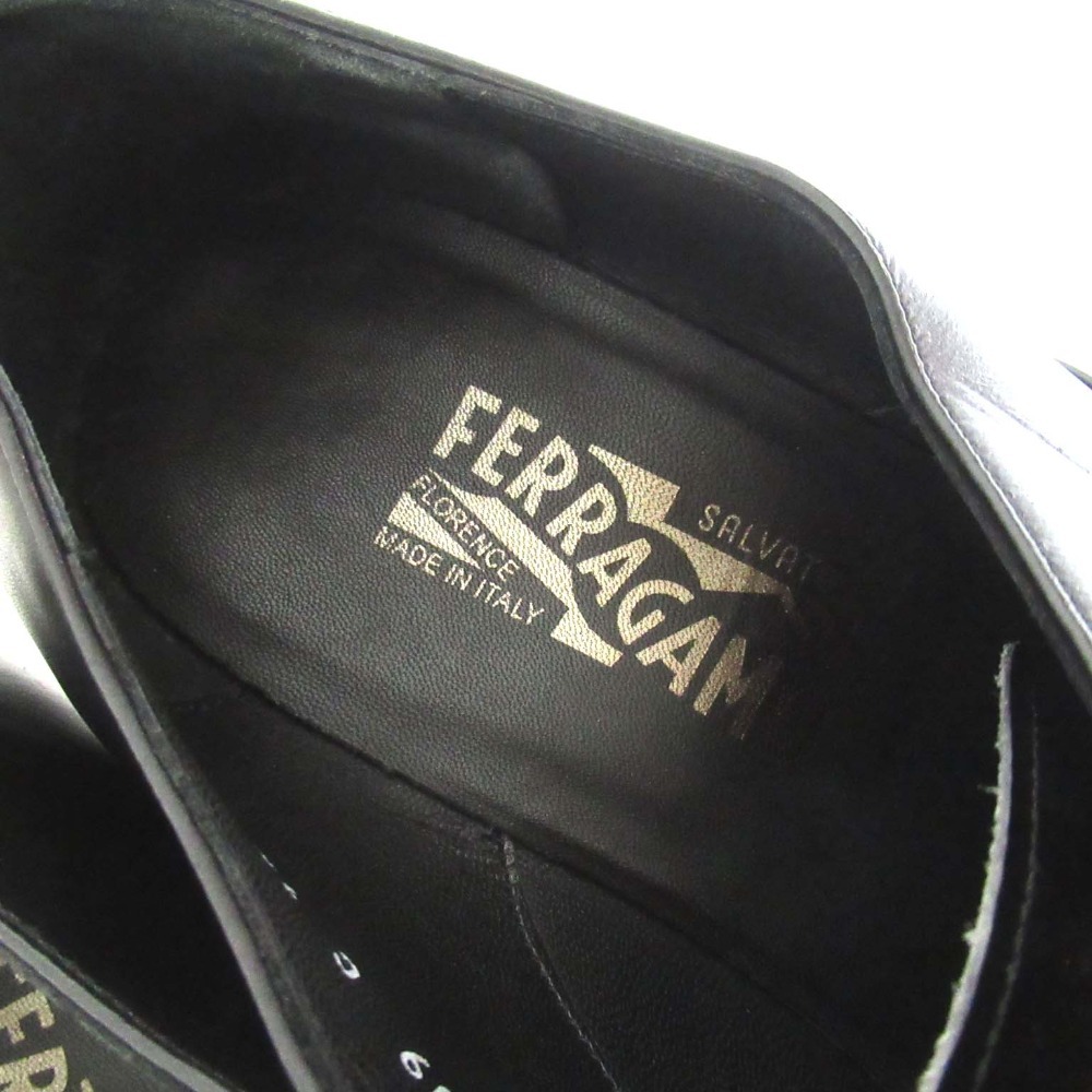  прекрасный товар Salvatore Ferragamo Salvatore Ferragamo LAVORAZIONE ORIGINALE кожа простой tu обувь 9 EEE 27cm черный 