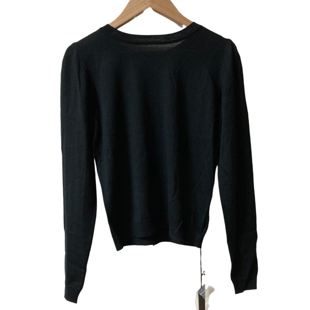  не использовался FOXEY Foxey кашемир шелк передний и задний (до и после) 2way вязаный кардиган 31502 размер 38 черный 