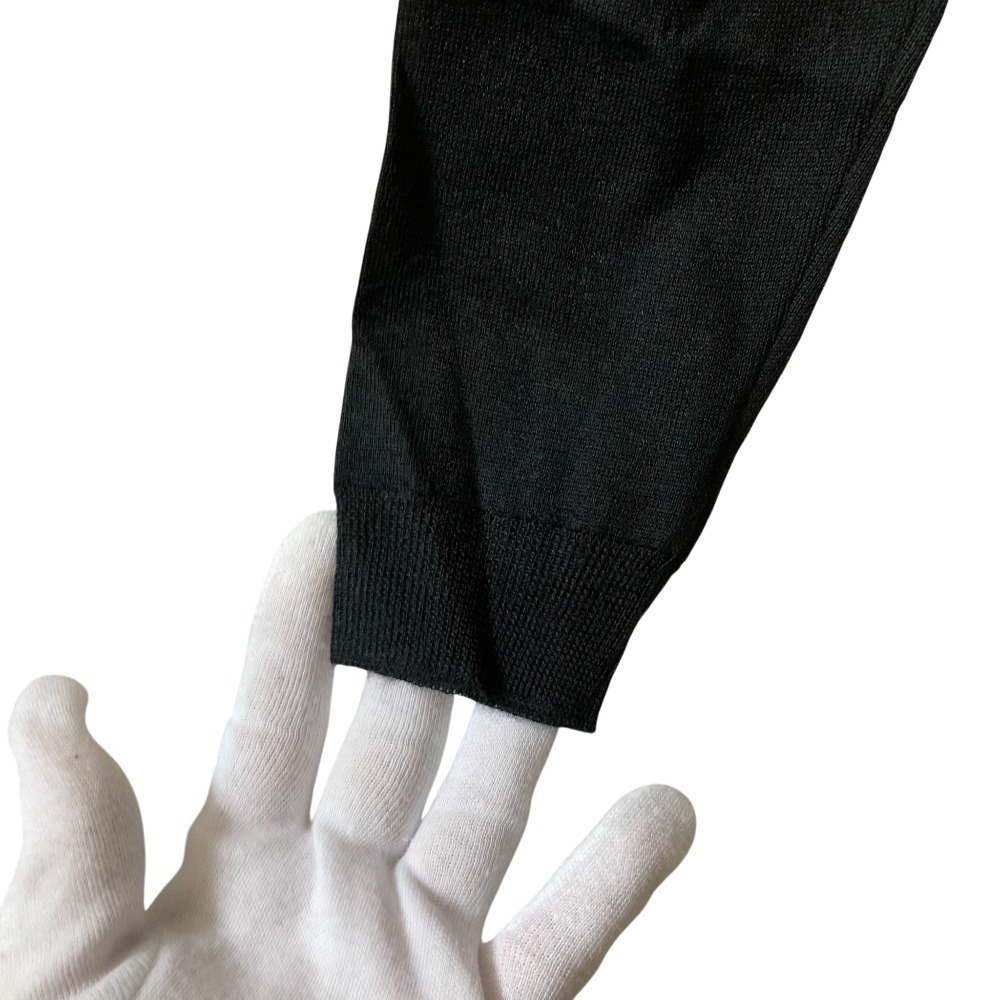  не использовался FOXEY Foxey кашемир шелк передний и задний (до и после) 2way вязаный кардиган 31502 размер 38 черный 