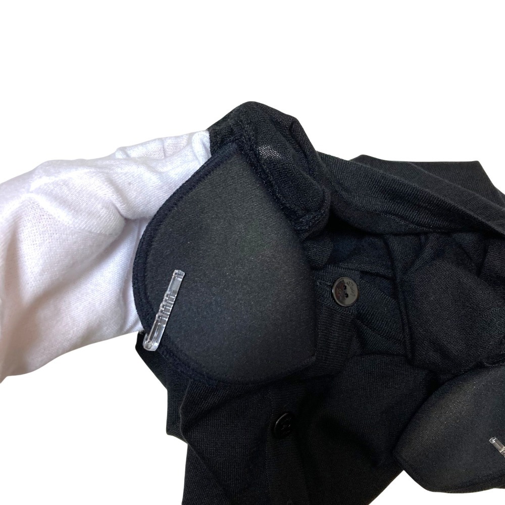  не использовался FOXEY Foxey кашемир шелк передний и задний (до и после) 2way вязаный кардиган 31502 размер 38 черный 