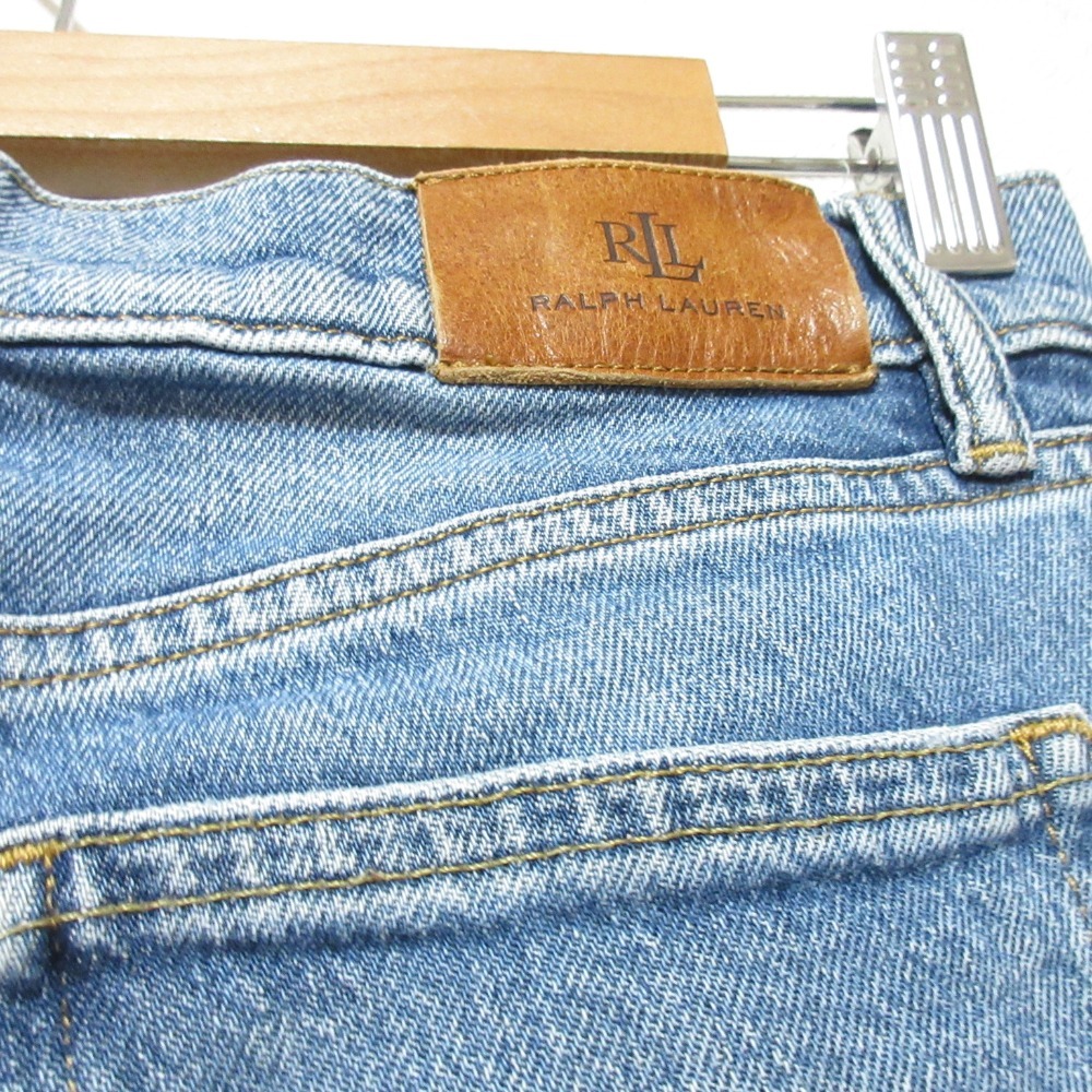 美品 LAUREN RALPH LAUREN ローレンラルフローレン ストレッチ デニムパンツ ジーンズ サイズ0 ブルー_画像3