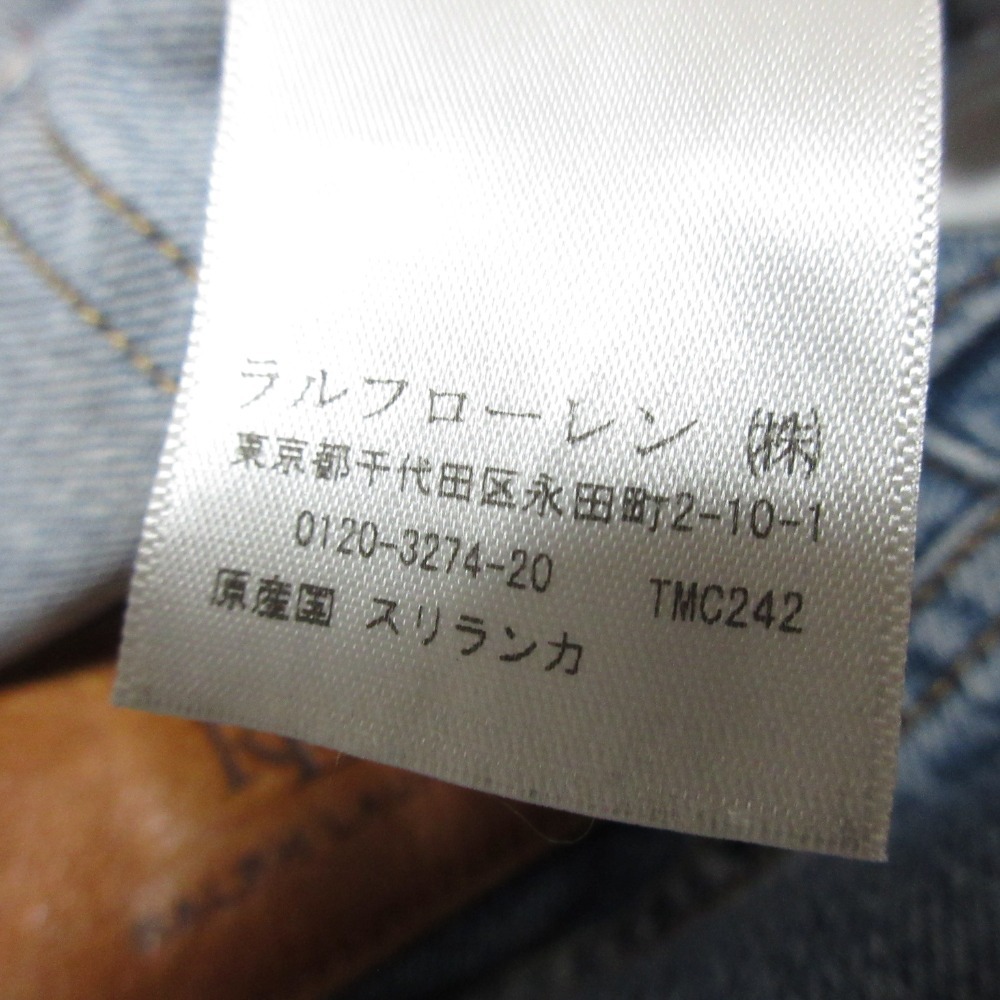 美品 LAUREN RALPH LAUREN ローレンラルフローレン ストレッチ デニムパンツ ジーンズ サイズ0 ブルー_画像9