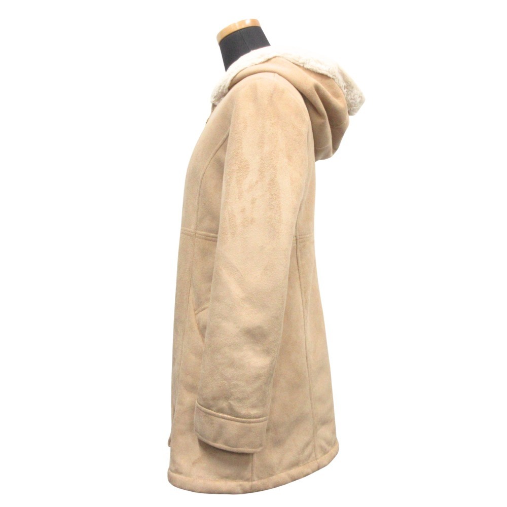  хорошая вещь Feroux Feroux мех f- dead пальто жакет блузон biju- Zip выше размер 1 бежевый 