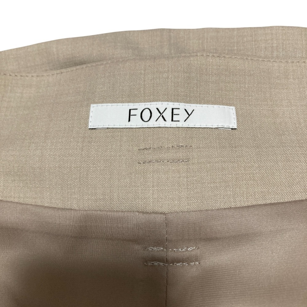  прекрасный товар FOXEY Foxey Pants Proportion высокий талия гаучо широкий укороченные брюки 39564 размер 40 бежевый 