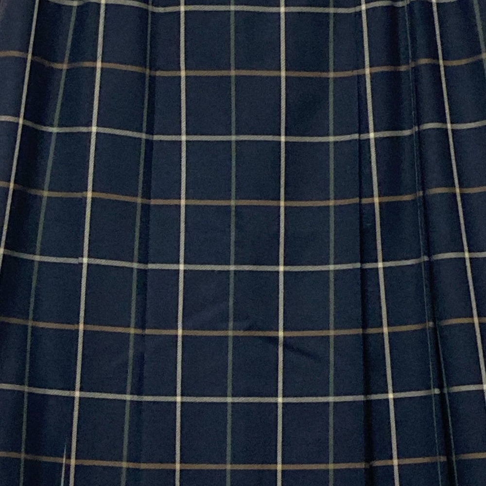 美品 Burberrys バーバリーズ バーバリー ヴィンテージ チェック柄 ミモレ丈 ボックスプリーツ スカート 大きいサイズ 17号 ブラック_画像3