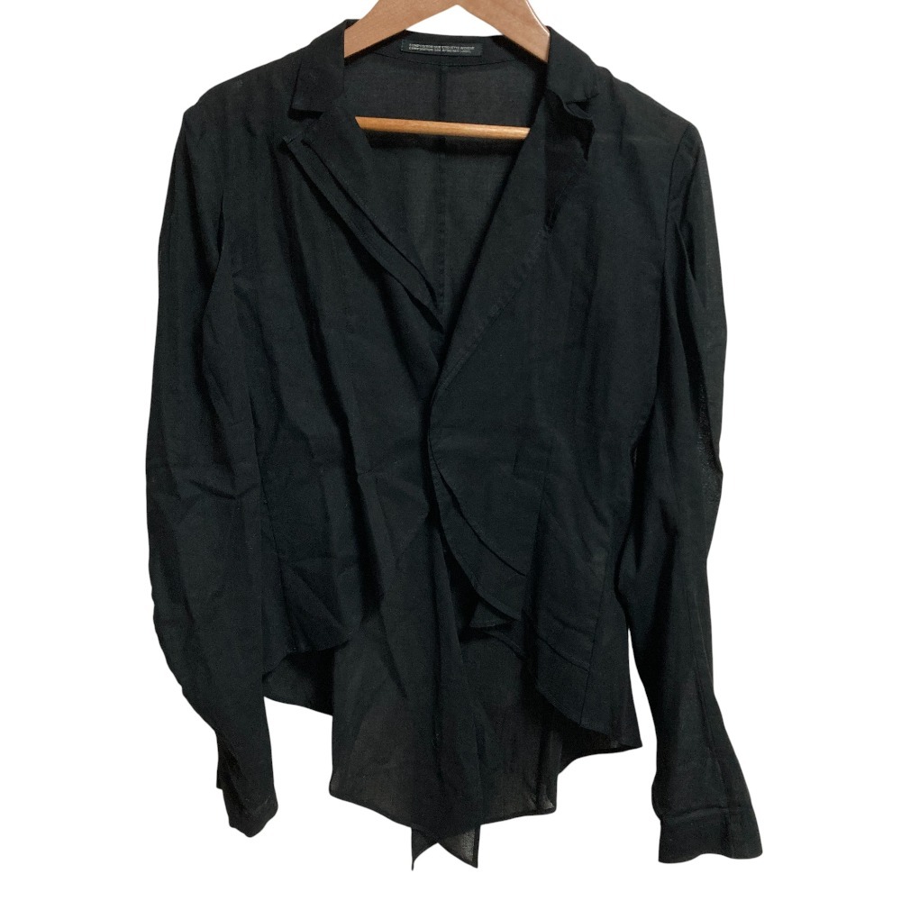 美品 YOHJI YAMAMOTO + NOIR ヨウジヤマモト プリュス ノワール 燕尾シアージャケット NO-J38-018 サイズ1 ブラック_画像1