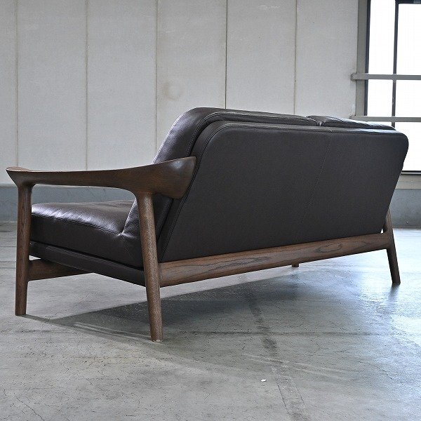 BRIDGE 58 десять тысяч диван love sofa дуб натуральное дерево кожа Северная Европа стиль 2P 2 местный . living обеденный магазин интерьер кожа ... Bridge 