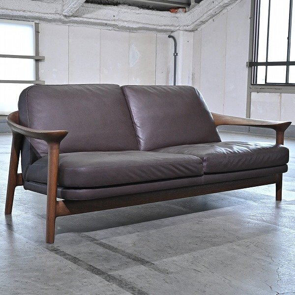 BRIDGE 58 десять тысяч диван love sofa дуб натуральное дерево кожа Северная Европа стиль 2P 2 местный . living обеденный магазин интерьер кожа ... Bridge 