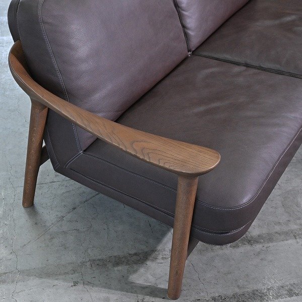 BRIDGE 58 десять тысяч диван love sofa дуб натуральное дерево кожа Северная Европа стиль 2P 2 местный . living обеденный магазин интерьер кожа ... Bridge 