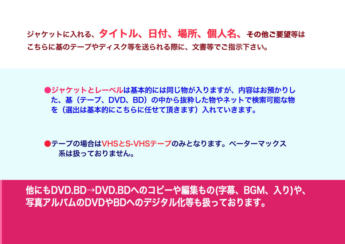 △DVD?BDへの編集ダビング（テープからはVHS?S-VHSテープのみ)