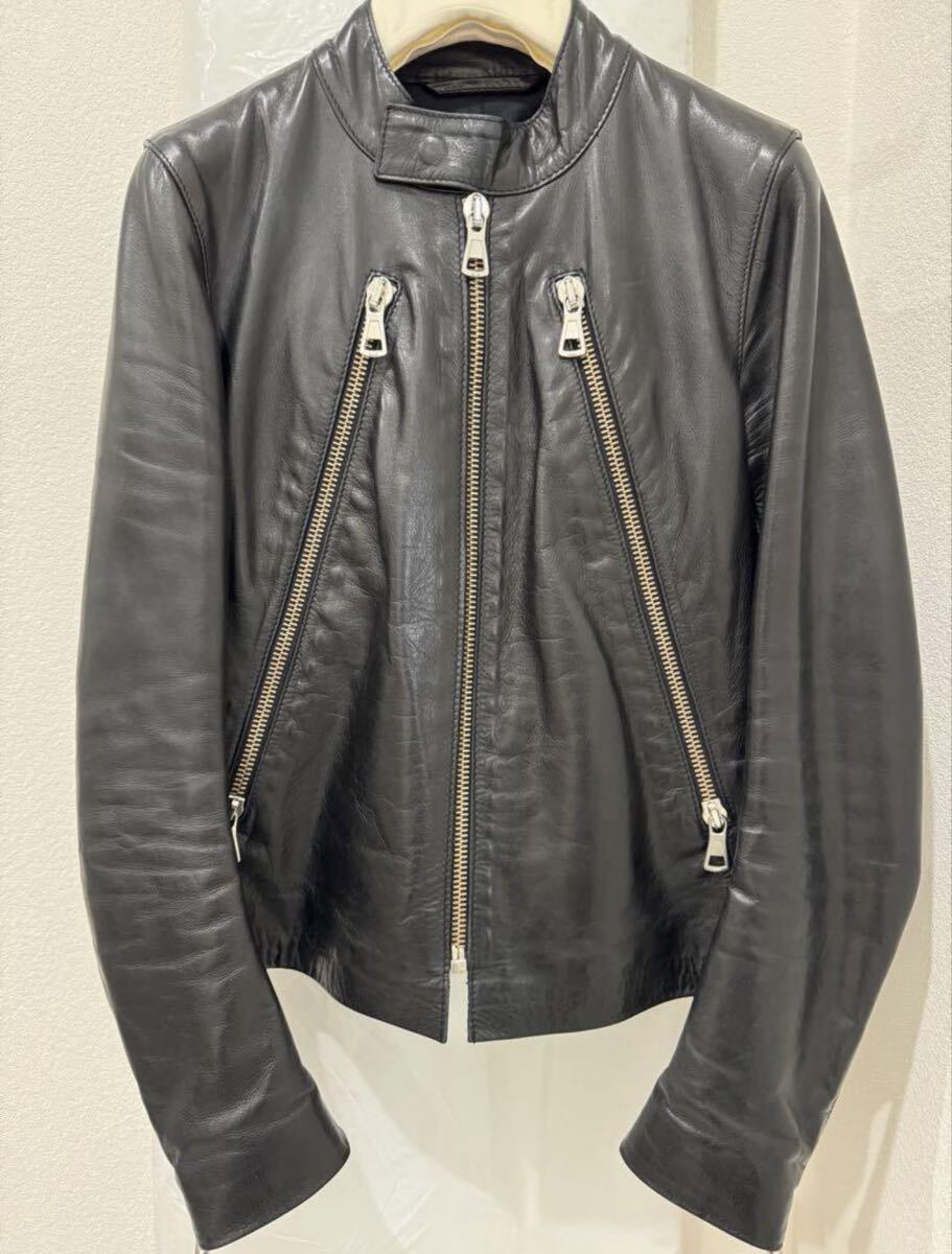メゾン マルタン マルジェラ 2006SS 本人期 レザーライダース 5ZIP ハの字 Maison Martin Margiela アーカイブ アーティザナル レプリカ _画像1