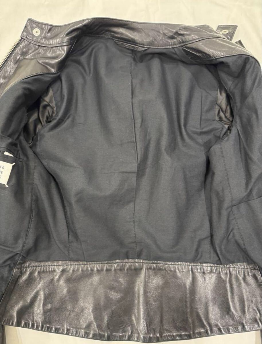 メゾン マルタン マルジェラ 2006SS 本人期 レザーライダース 5ZIP ハの字 Maison Martin Margiela アーカイブ アーティザナル レプリカ _画像4
