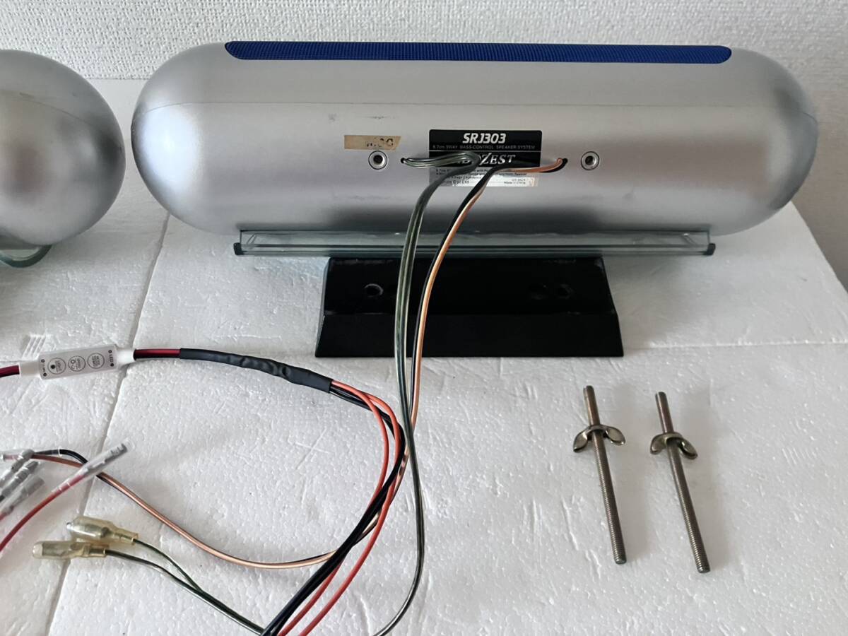 希少 当時物 ADDZEST SRJ303 調光 イルミネーションLED化 据え置き型スピーカー クラリオンアゼスト旧車ネオクラレトロンサムカーボーイ_画像9