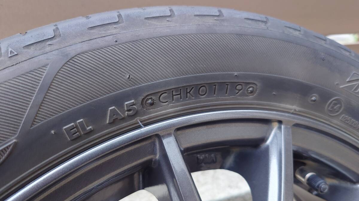 【中古】ホイール・タイヤ Weds VELVA SPORT 15x4.5J +45 4H-100 / ブリヂストン エコピア 165/55R15 4本セット_画像9