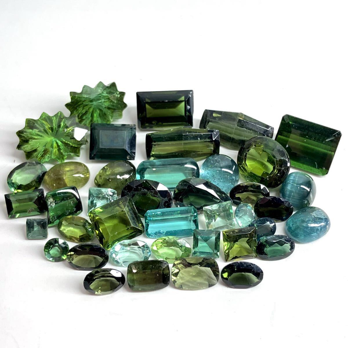 ◯天然グリーントルマリンおまとめ41.5ct◯o 約8.3g ルース 裸石 宝石 ジュエリー jewerly green tourmaline w4の8_画像7