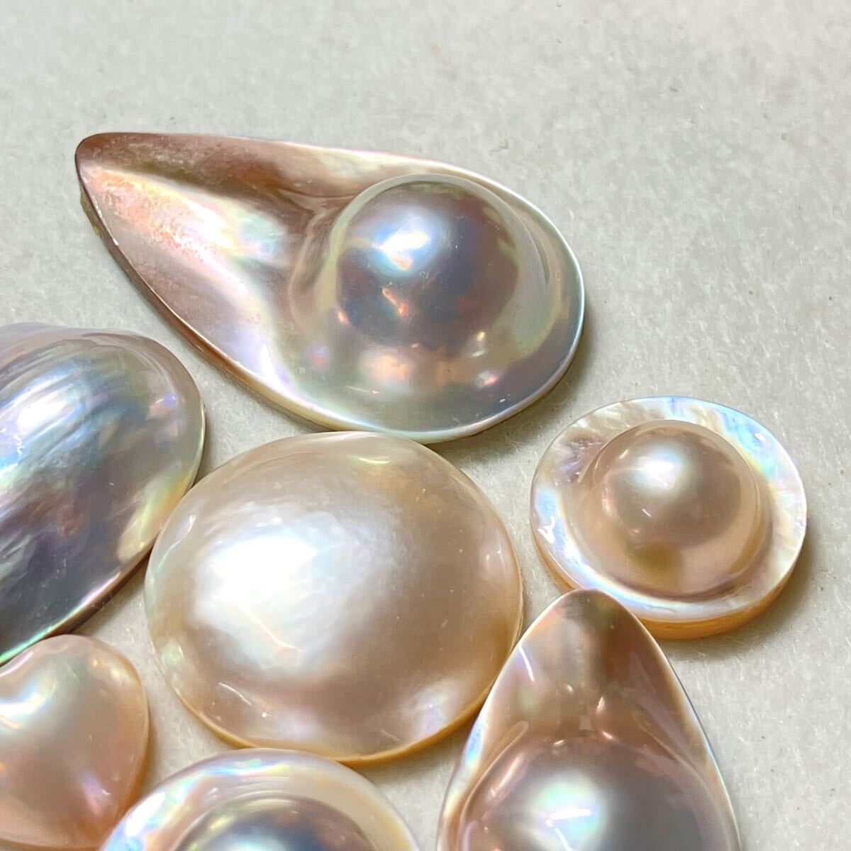 変形!!◯マベパールおまとめ146.5ct◯o 約29.3g ルース 裸石 宝石 pearl パール 半円真珠 ジュエリー jewelry w4ま5_画像2