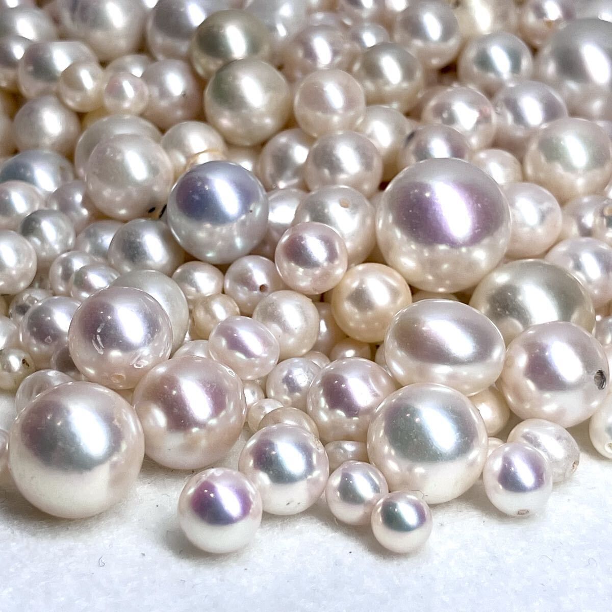 大量!!◯本真珠おまとめ1500.5ct◯o 約300.1g 真珠 pearl ルース 裸石 宝石 白蝶 アコヤ 淡水 ベビー パール 片穴 両穴 w4た6_画像1